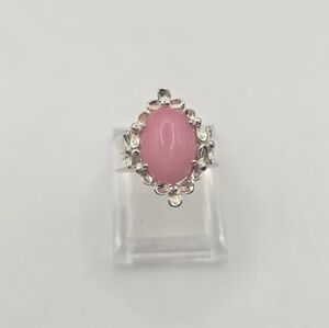 Designer Vintage T&C Floral Design Rose QUARTZ ring SIZE 6